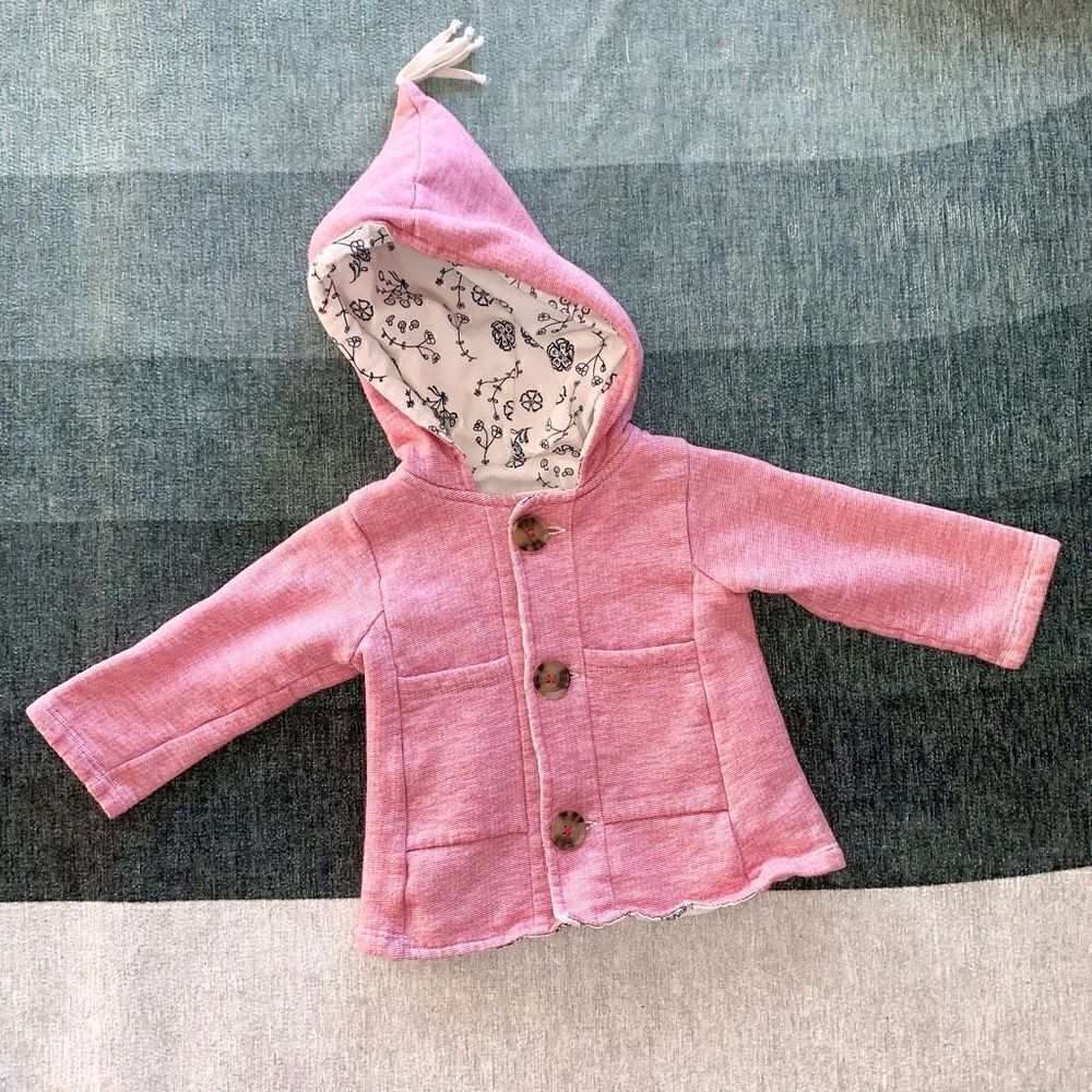 Hazel Village pink Elf fleece lined hooded jacket